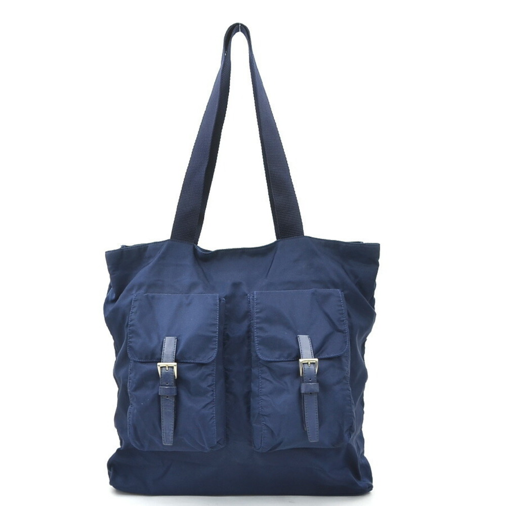 Prada shoulder nylon Blue tote Navy bag silver - Picture 2 of 4